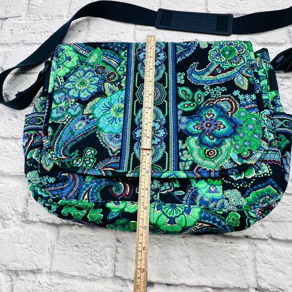 Vera Bradley Blue Rhapsody Messenger Bag With Adjustable Strap Multiple Pockets - Picture 8 of 11